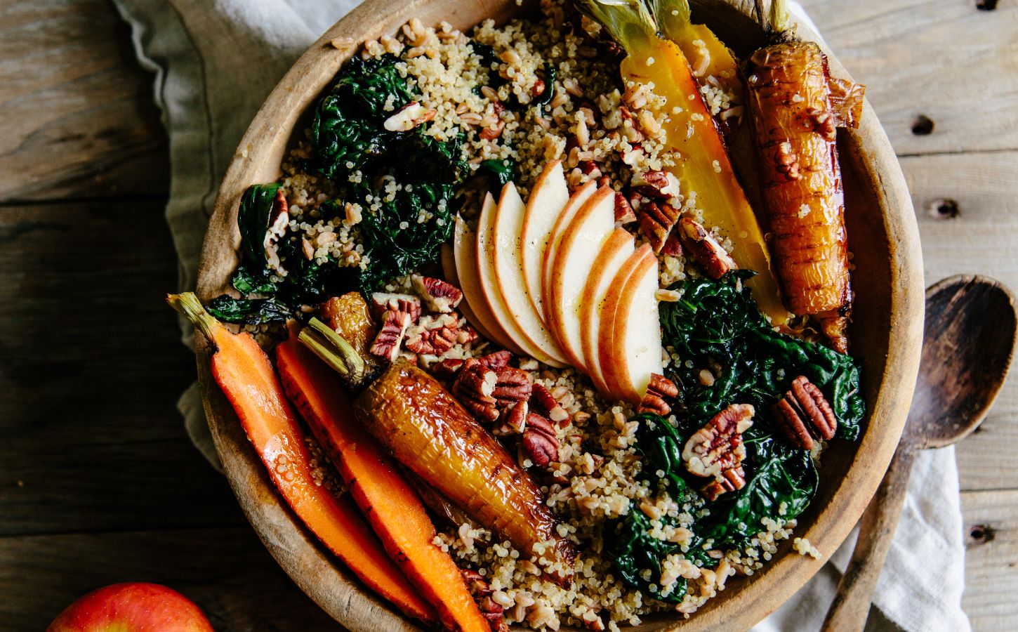 A vegan apple power bowl
