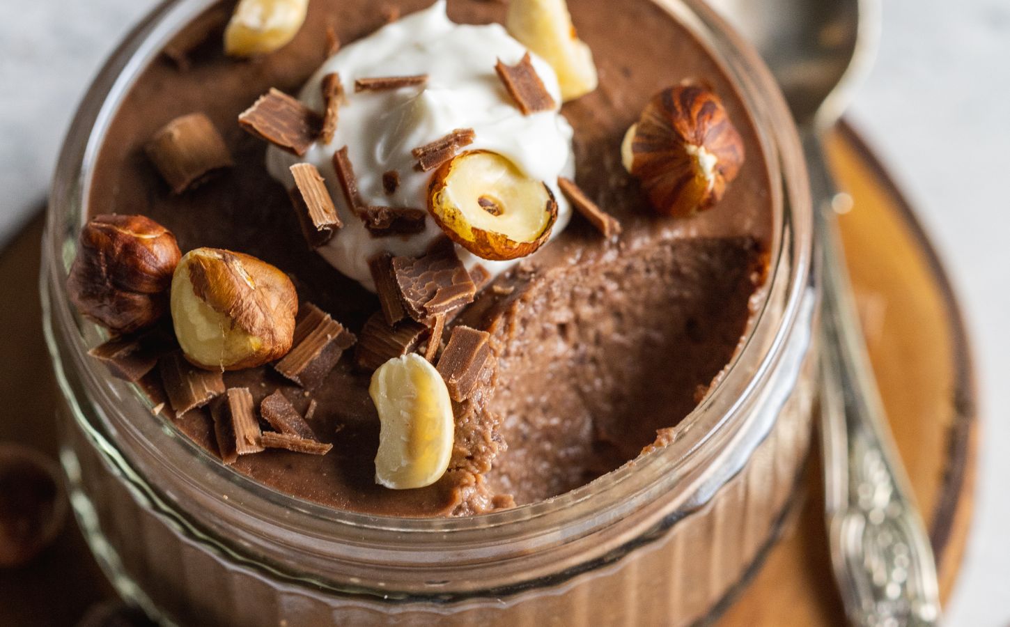 A vegan chocolate mousse made with black beans