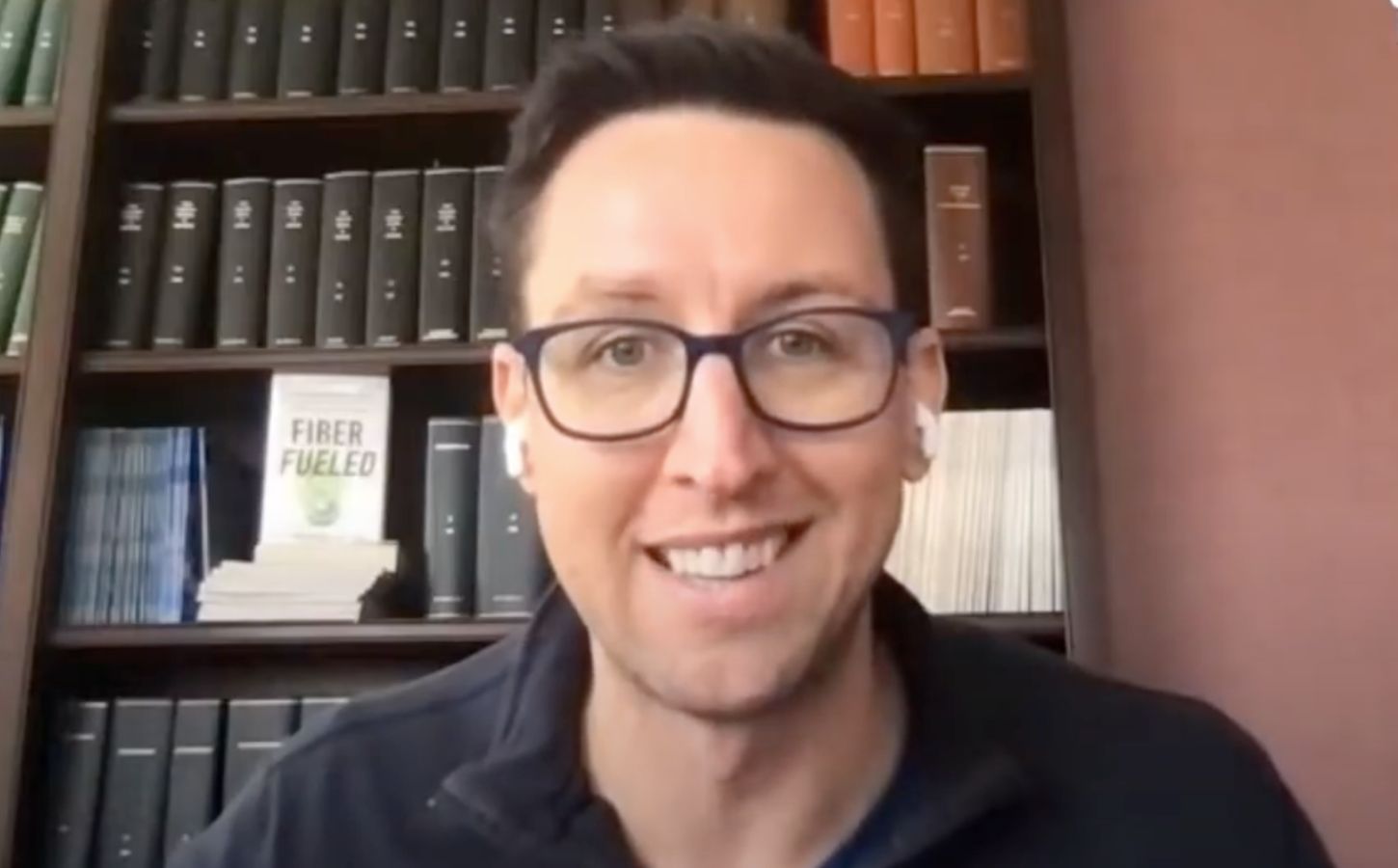 Dr Will Bulsiewicz - known as The Gut Health MD - in a still from a video on bloating and plant-based diets