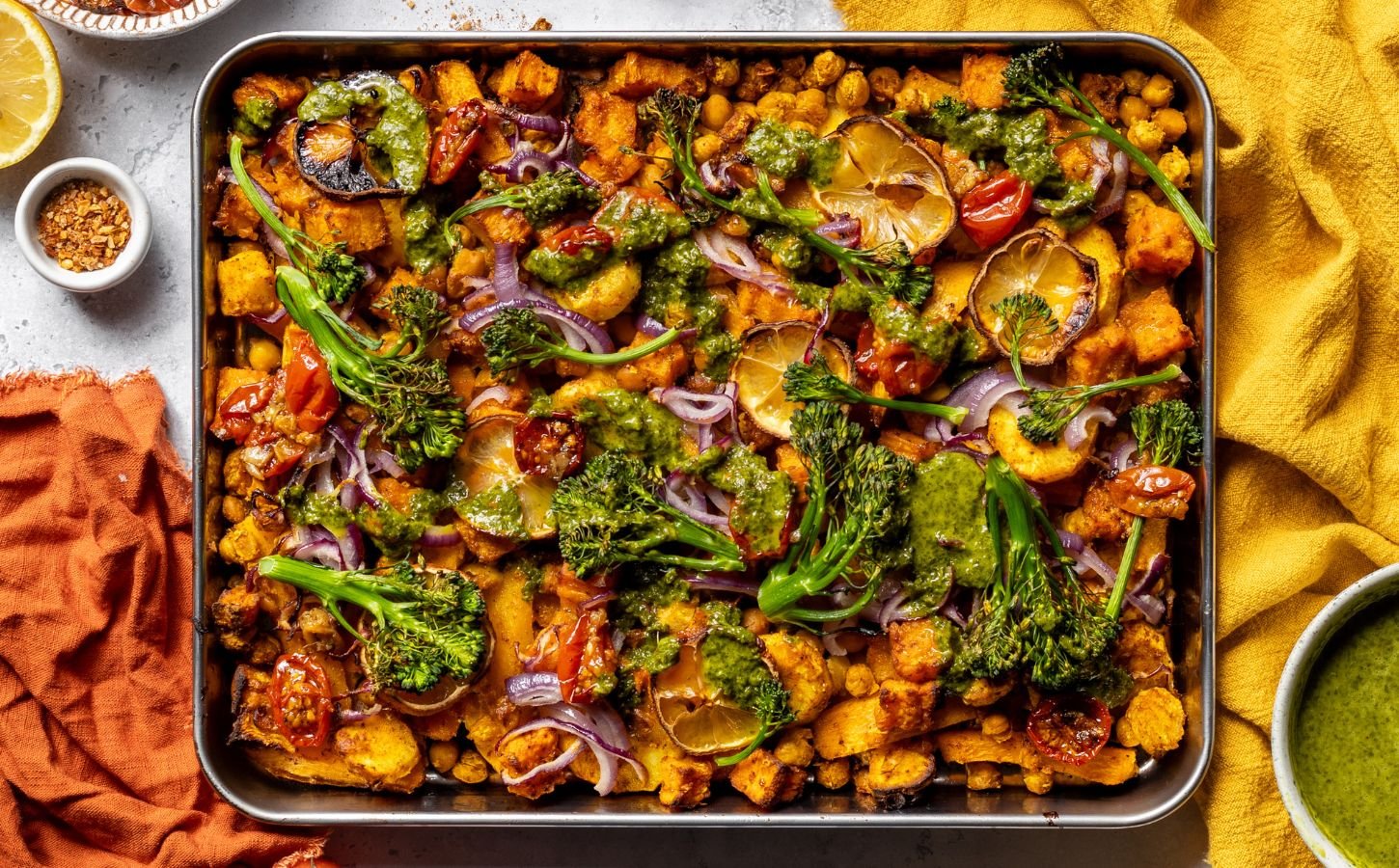 A chickpea traybake, a brain-boosting vegan recipe