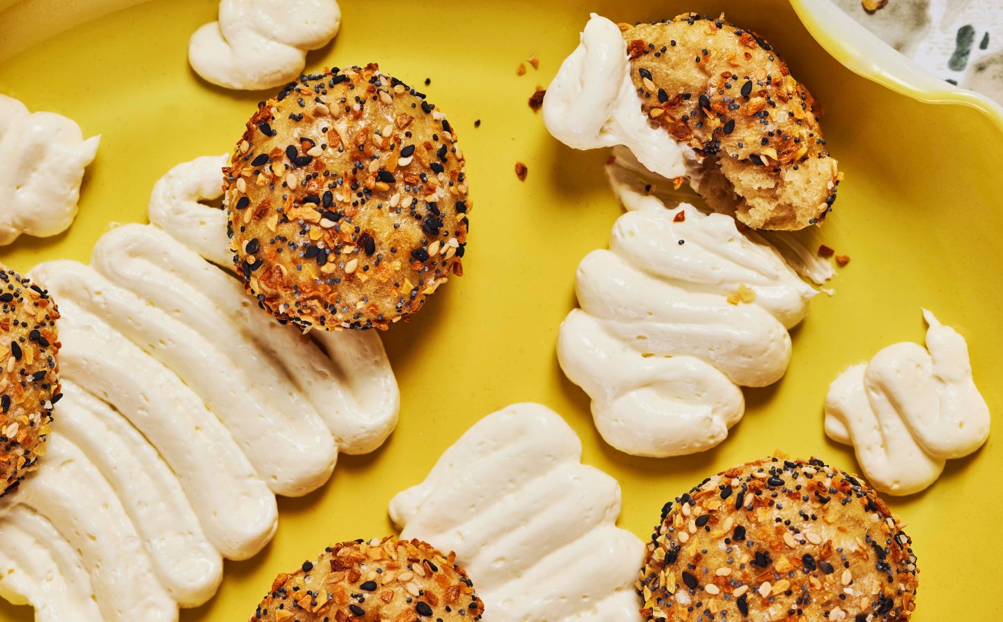 bubble bagel bites with vital wheat gluten and vegan cream cheese