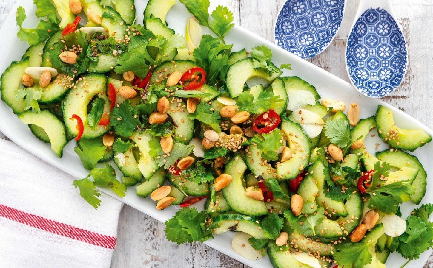 Vietnamese-style cucumber salad, part of cucumber salad recipes