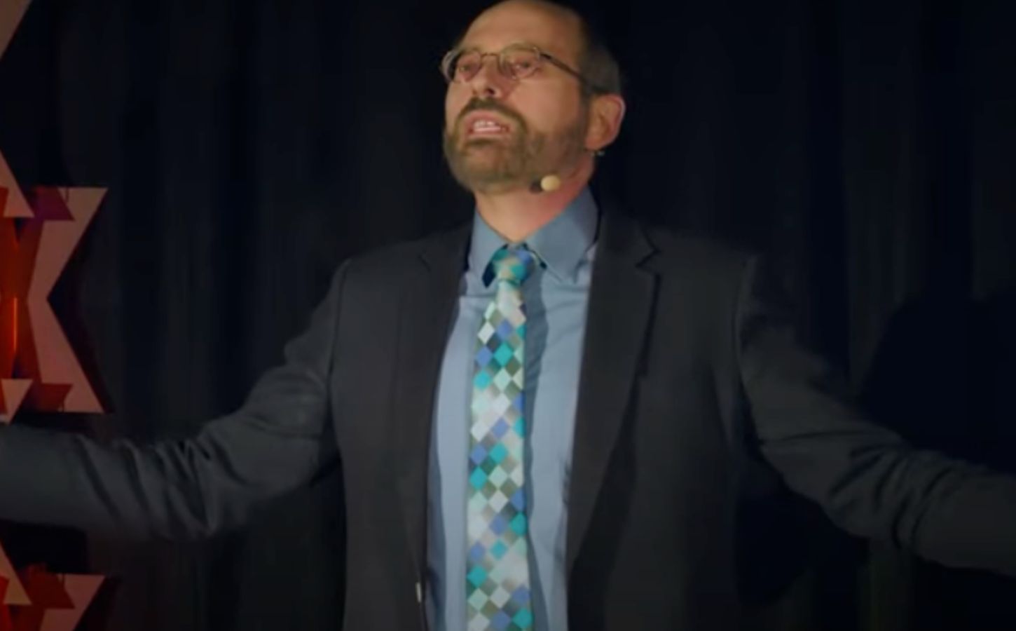 Dr Greger giving a TED Talk on longevity