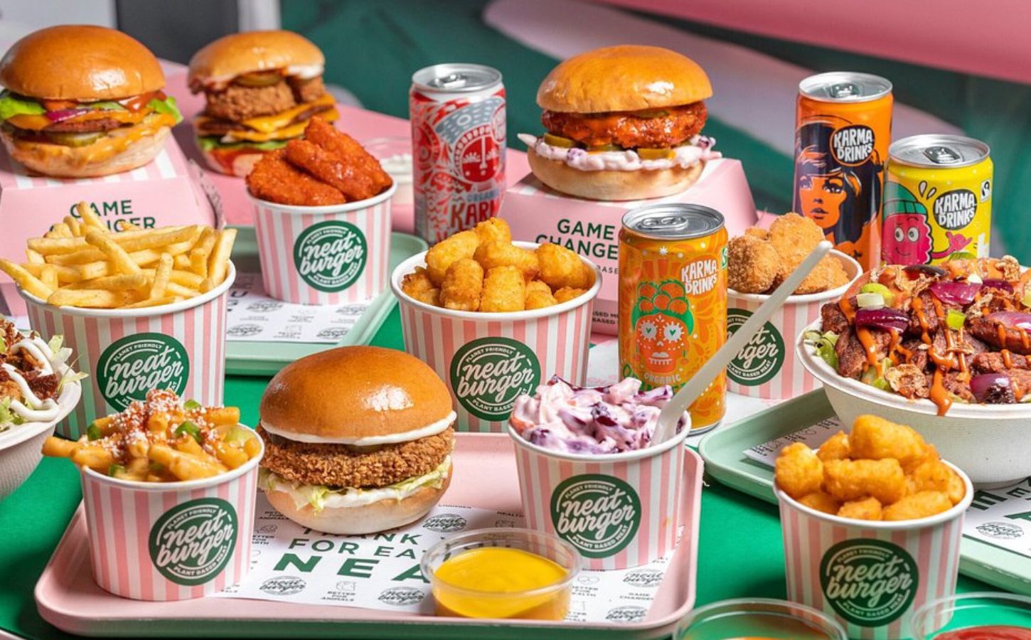 A selection of burgers and fries from Neat Burger, which has just shut all its UK locations