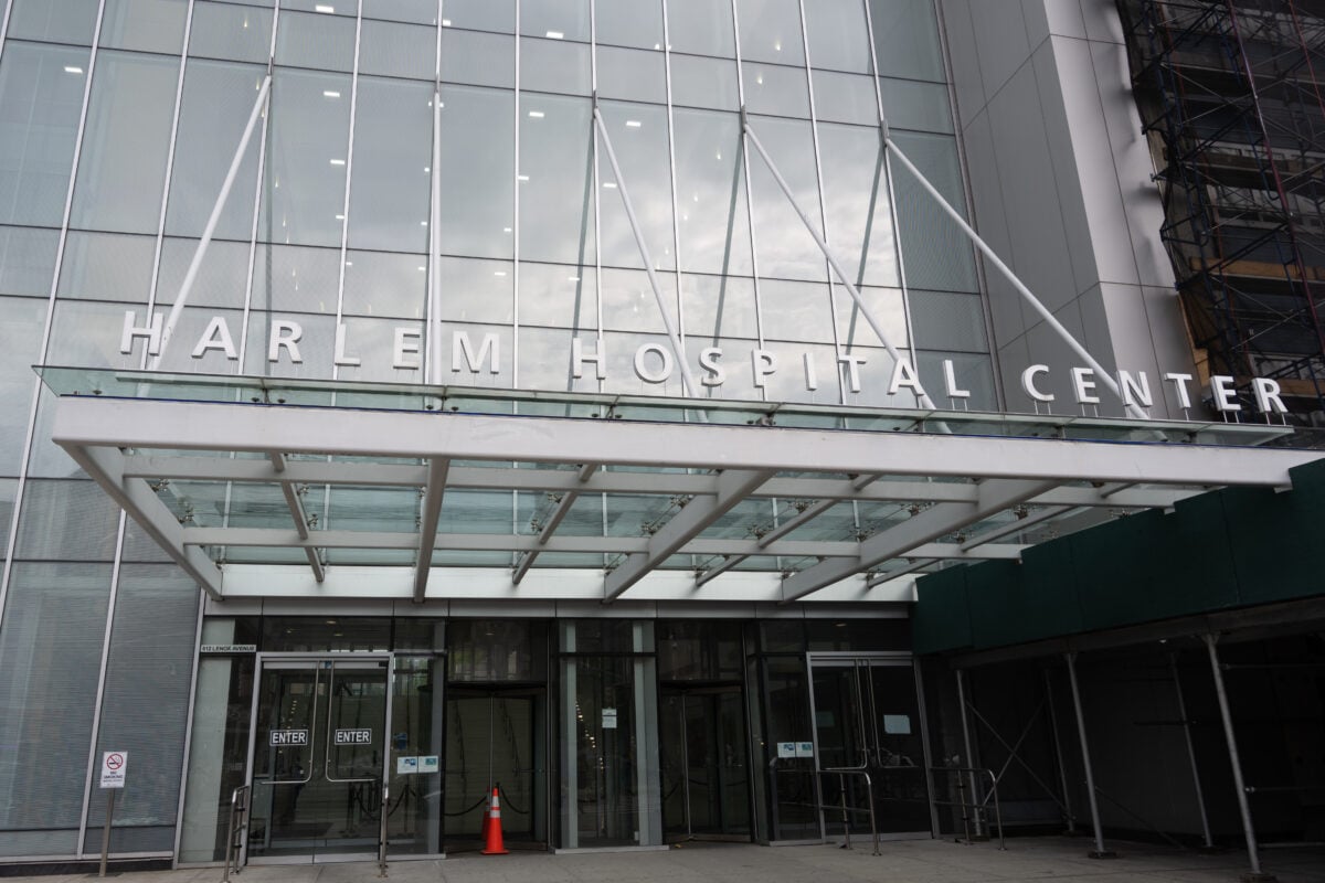 Photo shows Harlem Hospital Center in Manhattan, which encourages uptake of plant-based menu options