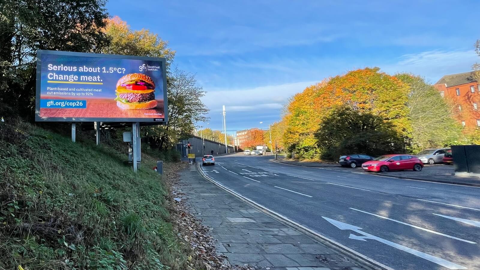 Billboard next to a motorway
