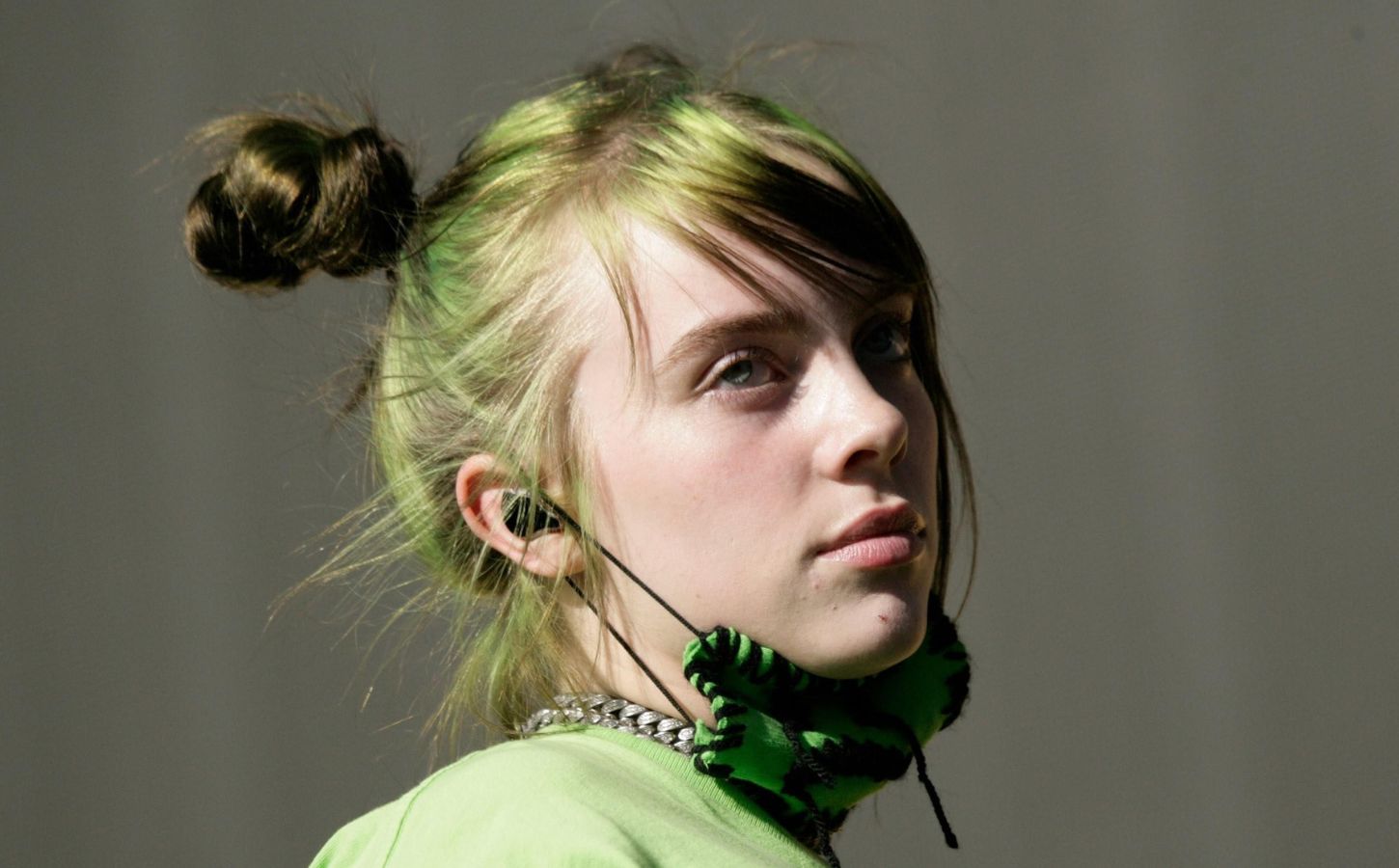 Vegan celebrity Billie Eilish performing on stage