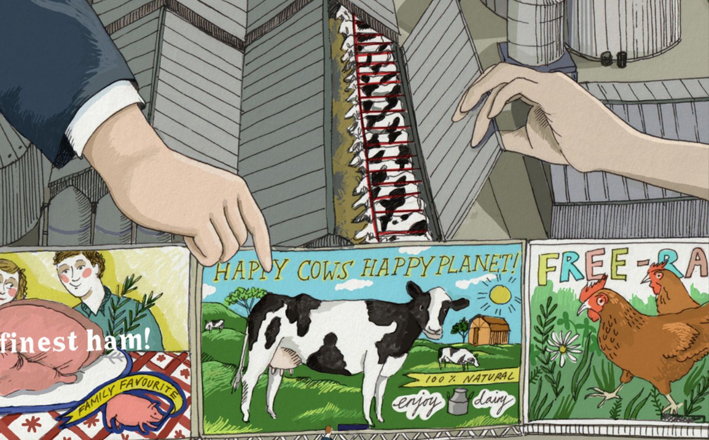 Campaign artwork for End Meat Advertising