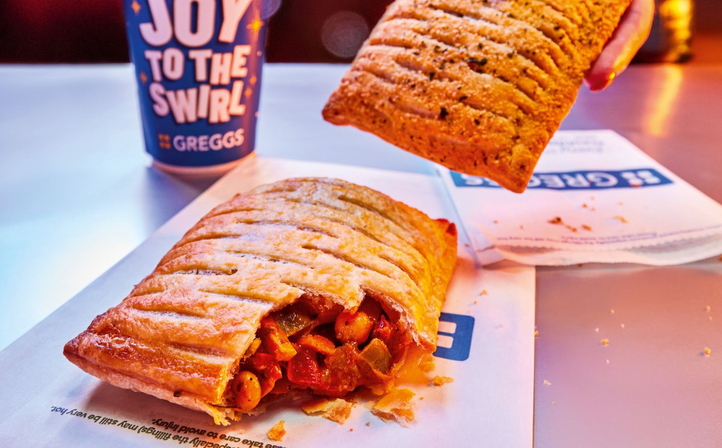A Greggs vegan festive bake from the Christmas 2023 menu