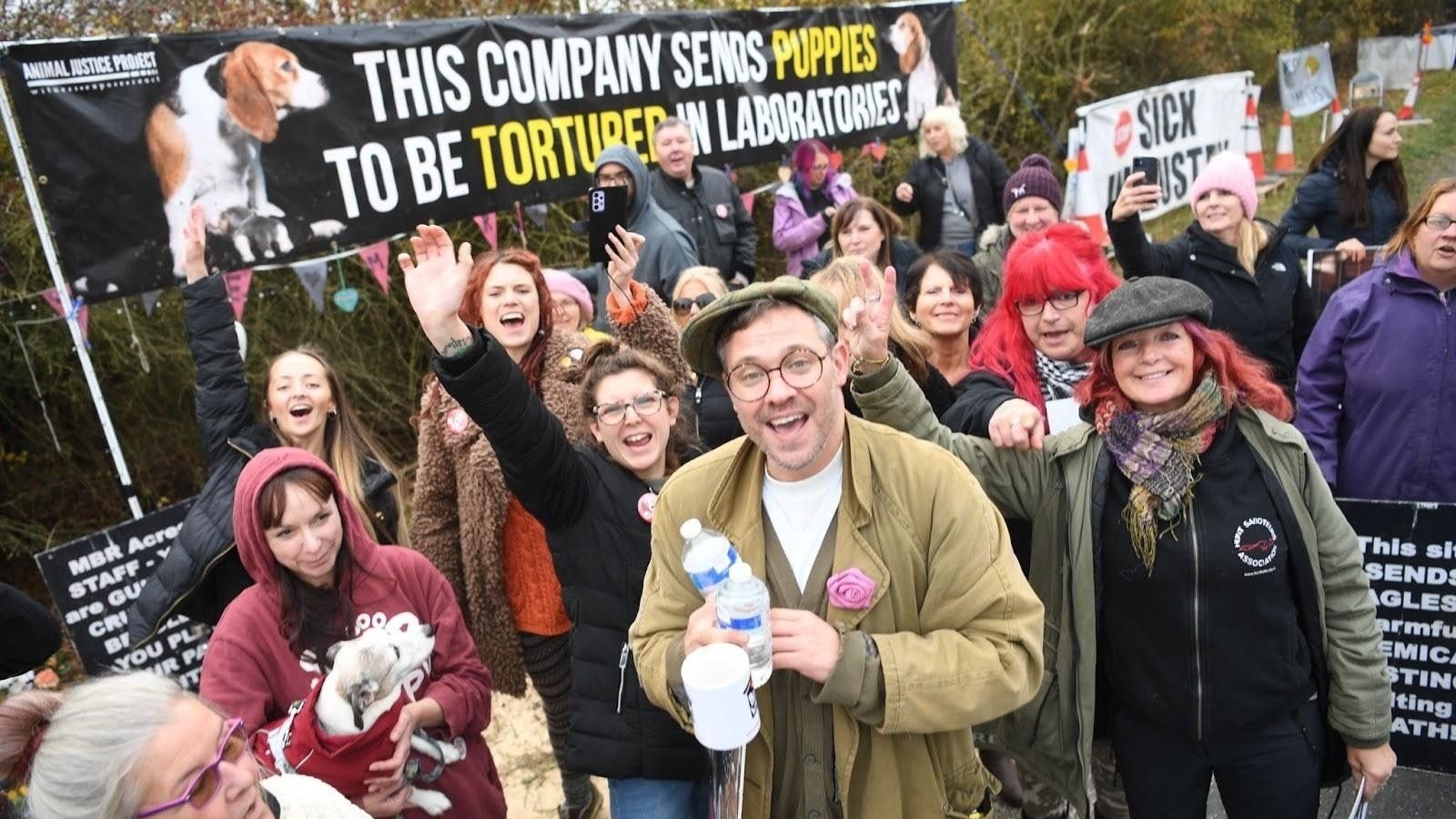 Will Young Handcuffs Himself To Puppy Breeding Facility To Protest Animal Testing