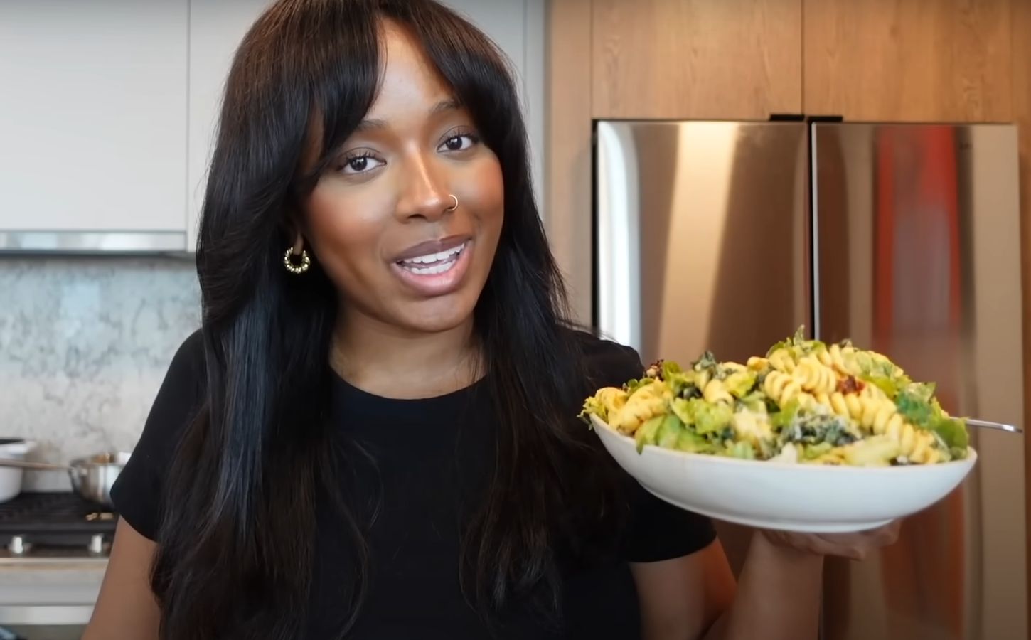 Shakayla Felice made the viral chili crisp Caesar pasta salad