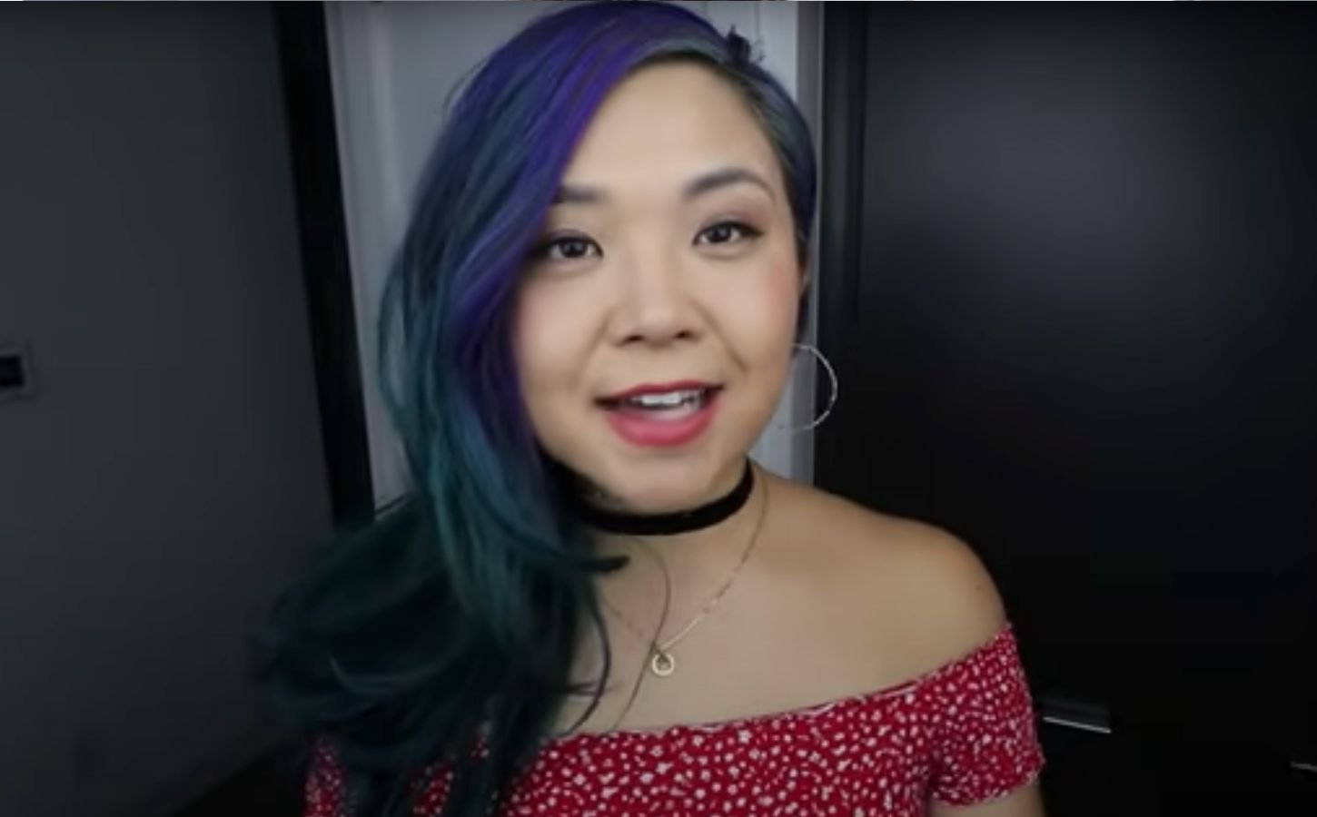 YouTuber Rose Lee (Cheap Lazy Vegan) in a still from her video about tofu recipes using the ultimate tofu hack