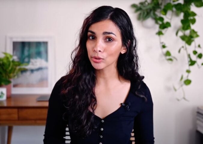 Plant-based recipe developer Nisha Vora in a still from a video on how going plant-based can transform your life