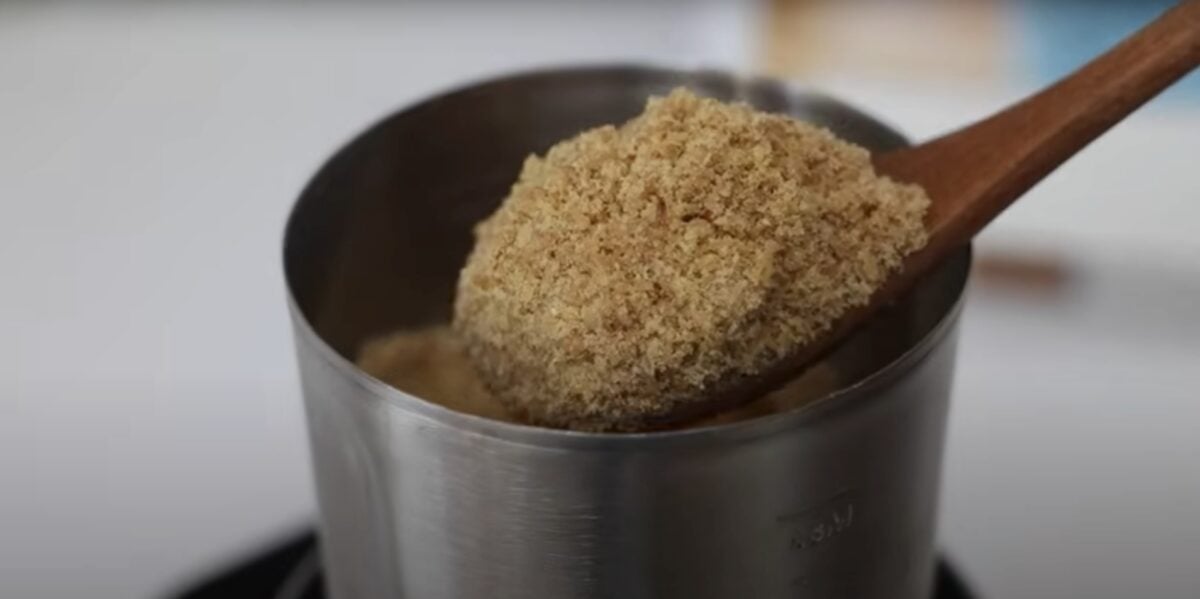 Ground up flax seed, a vegan food essential